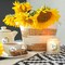 1000Pcs Sunflower Stickers, Baby Shower Thank You Stickers in Roll, Bridal Shower Wedding Favor Decal Stickers, Sun Flowers Round Decal Labels for Spring Summer Party Envelope Baking Bag